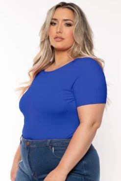 Plus Size Boat Neck Bodysuit - Royal Blue 4 Plus Size Boat Neck Bodysuit - Royal Blue -Kitchensuppliesdeal curvy sense bodysuits plus size boat neck bodysuit royal blue 32302464172129