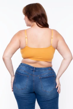 Plus Size Caged Bralette - Ash Mustard 4 Plus Size Caged Bralette - Ash Mustard -Kitchensuppliesdeal curvy sense bralettes and bodysuits plus size caged bralette ash mustard 29882733002849
