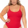 Plus Size Jersey Girl Bodysuit - Red 1 Plus Size Jersey Girl Bodysuit - Red -Kitchensuppliesdeal curvy sense bralettes and bodysuits plus size jersey girl bodysuit red 30026047848545