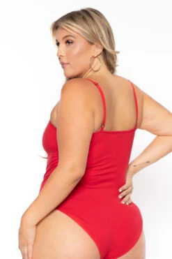 Plus Size Jersey Girl Bodysuit - Red -Kitchensuppliesdeal curvy sense bralettes and bodysuits plus size jersey girl bodysuit red 30026048045153