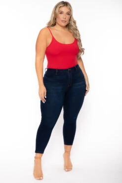 Plus Size Jersey Girl Bodysuit - Red -Kitchensuppliesdeal curvy sense bralettes and bodysuits plus size jersey girl bodysuit red 30026048471137