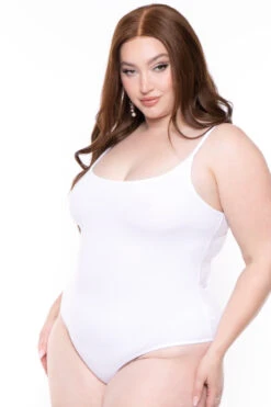 Plus Size Jersey Girl Bodysuit - White 4 Plus Size Jersey Girl Bodysuit - White -Kitchensuppliesdeal curvy sense bralettes and bodysuits plus size jersey girl bodysuit white 29448117452897