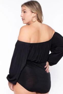 Plus Size Kalia Bodysuit - Black -Kitchensuppliesdeal curvy sense bralettes and bodysuits plus size kalia bodysuit black 29266089279585