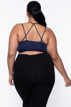 Plus Size Lace Trim Bralette - Navy 4 Plus Size Lace Trim Bralette - Navy -Kitchensuppliesdeal curvy sense bralettes and bodysuits plus size lace trim bralette navy 29442432139361