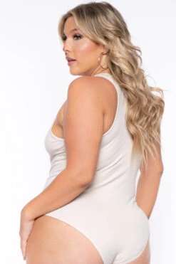 Ambiance Plus Size V-Neck Bodysuit - Nude 5 Ambiance Plus Size V-Neck Bodysuit - Nude -Kitchensuppliesdeal curvy sense bralettes and bodysuits plus size v neck bodysuit nude 29448667791457