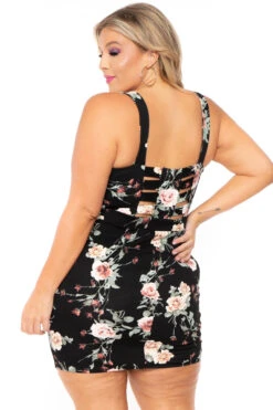 Plus Size Adalyn Floral Caged Dress - Black 6 Plus Size Adalyn Floral Caged Dress - Black -Kitchensuppliesdeal curvy sense dresses plus size adalyn floral caged dress black 30239365300321