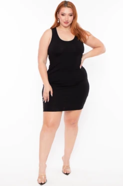 Plus Size Adeline Grommet Dress - Black 5 Plus Size Adeline Grommet Dress - Black -Kitchensuppliesdeal curvy sense dresses plus size adeline grommet dress black 30023310770273