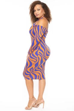 Plus Size Aida Abstract Cross Bodycon Dress - Royal Blue -Kitchensuppliesdeal curvy sense dresses plus size aida abstract cross bodycon dress royal blue 30324820246625