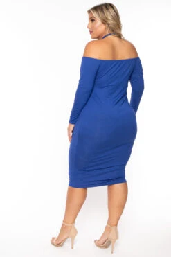 Plus Size Aida Cross Bodycon Dress - Royal Blue -Kitchensuppliesdeal curvy sense dresses plus size aida cross bodycon dress royal blue 30074180436065