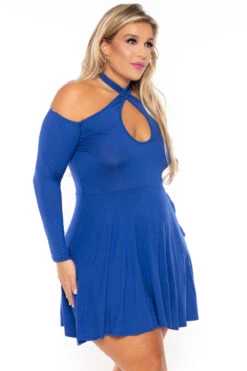 Plus Size Aida Cross Flare Dress - Royal Blue 4 Plus Size Aida Cross Flare Dress - Royal Blue -Kitchensuppliesdeal curvy sense dresses plus size aida cross flare dress royal blue 30210922676321