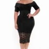 Plus Size Anadora Off The Shoulder Dress- Black -Kitchensuppliesdeal curvy sense dresses plus size anadora off the shoulder dress black 32127309086817