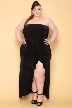 Plus Size Anastasia Cascading Ruffle Dress - Black 7 Plus Size Anastasia Cascading Ruffle Dress - Black -Kitchensuppliesdeal curvy sense dresses plus size anastasia cascading ruffle dress black 29888125599841