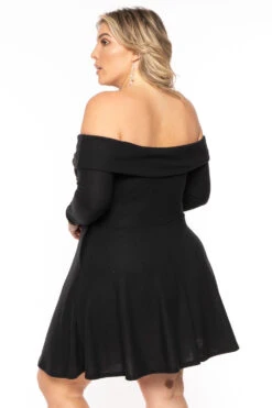 Plus Size Annabell Sweater Flare Dress - Black 5 Plus Size Annabell Sweater Flare Dress - Black -Kitchensuppliesdeal curvy sense dresses plus size annabell sweater flare dress black 30714768523361