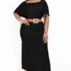Plus Size Annette Shoulder Ruching Maxi Dress - Black 1 Plus Size Annette Shoulder Ruching Maxi Dress - Black -Kitchensuppliesdeal curvy sense dresses plus size annette shoulder ruching maxi dress black 32127313346657