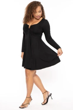 Plus Size Araseli Flare Dress - Black -Kitchensuppliesdeal curvy sense dresses plus size araseli flare dress black 30324029522017