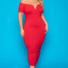 Plus Size Ari Bodycon Dress - Red 1 Plus Size Ari Bodycon Dress - Red -Kitchensuppliesdeal curvy sense dresses plus size ari bodycon dress red 29593092522081