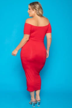 Plus Size Ari Bodycon Dress - Red -Kitchensuppliesdeal curvy sense dresses plus size ari bodycon dress red 29593092554849