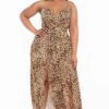 Plus Size Arianna M-Slit Leopard Maxi Dress - Taupe 2 Plus Size Arianna M-Slit Leopard Maxi Dress - Taupe -Kitchensuppliesdeal curvy sense dresses plus size arianna m slit leopard maxi dress taupe 31641009029217