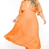 Plus Size Ariella Tiered Maxi Dress - Orange -Kitchensuppliesdeal curvy sense dresses plus size ariella tiered maxi dress orange 31877421924449