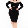 Plus Size Aveline Ruched Dress - Black -Kitchensuppliesdeal curvy sense dresses plus size aveline ruched dress black 29883863924833