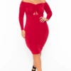 Plus Size Aveline Ruched Dress - Red 1 Plus Size Aveline Ruched Dress - Red -Kitchensuppliesdeal curvy sense dresses plus size aveline ruched dress red 29883870412897