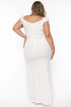 Plus Size Bethany Ruffled Top Dress- Ivory 5 Plus Size Bethany Ruffled Top Dress- Ivory -Kitchensuppliesdeal curvy sense dresses plus size bethany ruffled top dress ivory 32106584539233