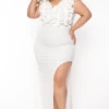 Plus Size Bethany Ruffled Top Dress- Ivory 1 Plus Size Bethany Ruffled Top Dress- Ivory -Kitchensuppliesdeal curvy sense dresses plus size bethany ruffled top dress ivory 32106584604769