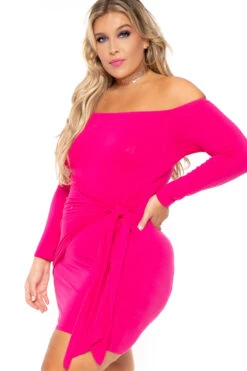 Plus Size Betsy Front Knot Dress - Fuchsia 7 Plus Size Betsy Front Knot Dress - Fuchsia -Kitchensuppliesdeal curvy sense dresses plus size betsy front knot dress fuchsia 30232771854433
