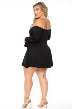 Plus Size Betsy Front Tie Flare Dress - Black 6 Plus Size Betsy Front Tie Flare Dress - Black -Kitchensuppliesdeal curvy sense dresses plus size betsy front tie flare dress black 30317019267169