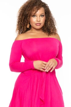 Plus Size Betsy Front Tie Flare Dress - Fuchsia 7 Plus Size Betsy Front Tie Flare Dress - Fuchsia -Kitchensuppliesdeal curvy sense dresses plus size betsy front tie flare dress fuchsia 30317050265697
