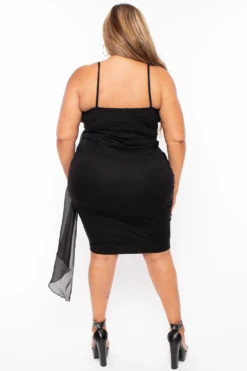 Plus Size Bianca Cami Strap Dress - Black 6 Plus Size Bianca Cami Strap Dress - Black -Kitchensuppliesdeal curvy sense dresses plus size bianca cami strap dress black 29884308127841