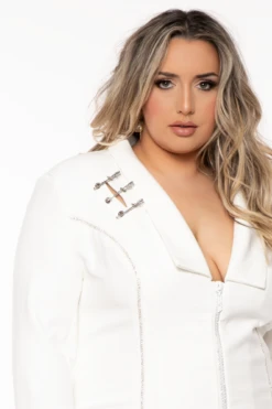 Plus Size Boss Lady Blazer Dress- White 5 Plus Size Boss Lady Blazer Dress- White -Kitchensuppliesdeal curvy sense dresses plus size boss lady blazer dress white 32106291953761