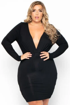 Plus Size Calista Caged Dress - Black -Kitchensuppliesdeal curvy sense dresses plus size calista caged dress black 29887422365793