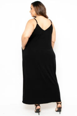 Plus Size Cami Strap Maxi Dress - Black 4 Plus Size Cami Strap Maxi Dress - Black -Kitchensuppliesdeal curvy sense dresses plus size cami strap maxi dress black 31583140413537