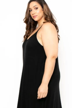 Plus Size Cami Strap Maxi Dress - Black 5 Plus Size Cami Strap Maxi Dress - Black -Kitchensuppliesdeal curvy sense dresses plus size cami strap maxi dress black 31583140446305