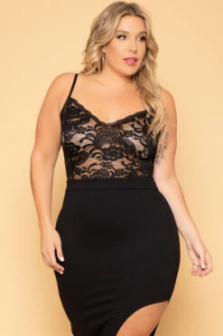 Plus Size Cherie Lace Dress- Black 4 Plus Size Cherie Lace Dress- Black -Kitchensuppliesdeal curvy sense dresses plus size cherie lace dress black 29708861603937
