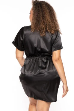 Plus Size Christie Satin Dress - Black 5 Plus Size Christie Satin Dress - Black -Kitchensuppliesdeal curvy sense dresses plus size christie satin dress black 30370452176993