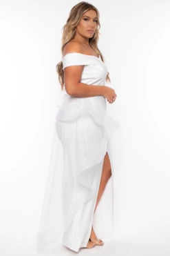 Plus Size Clara Off The Shoulder Tulle Dress - White 7 Plus Size Clara Off The Shoulder Tulle Dress - White -Kitchensuppliesdeal curvy sense dresses plus size clara off the shoulder tulle dress white 29705714532449