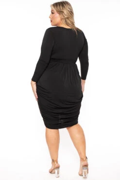 Solid Plus Size Clarissa Asymmetric Drape Dress - Black 5 Solid Plus Size Clarissa Asymmetric Drape Dress - Black -Kitchensuppliesdeal curvy sense dresses plus size clarissa asymmetric drape dress black 30601445736545