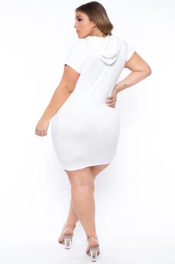 Plus Size Cutout Hoodie Dress - Ivory 5 Plus Size Cutout Hoodie Dress - Ivory -Kitchensuppliesdeal curvy sense dresses plus size cutout hoodie dress ivory 29707273142369