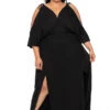Plus Size Danielle Knit Maxi Dress - Black 2 Plus Size Danielle Knit Maxi Dress - Black -Kitchensuppliesdeal curvy sense dresses plus size danielle knit maxi dress black 30053423120481