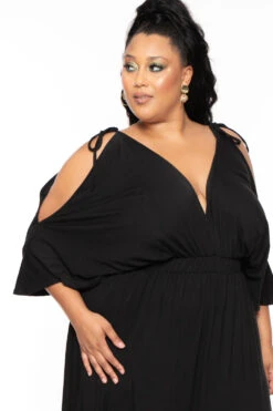 Plus Size Danielle Knit Maxi Dress - Black -Kitchensuppliesdeal curvy sense dresses plus size danielle knit maxi dress black 30053423317089
