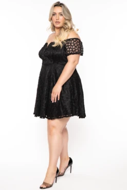 Plus Size Deana Off The Shoulder Lace Dress- Black 4 Plus Size Deana Off The Shoulder Lace Dress- Black -Kitchensuppliesdeal curvy sense dresses plus size deana off the shoulder lace dress black 32335956476001