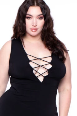 Plus Size Eden Caged Dress - Black 5 Plus Size Eden Caged Dress - Black -Kitchensuppliesdeal curvy sense dresses plus size eden caged dress black 29708376670305