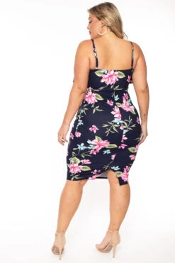 Plus Size Eden Floral Dress- Navy 5 Plus Size Eden Floral Dress- Navy -Kitchensuppliesdeal curvy sense dresses plus size eden floral dress navy 31181662912609