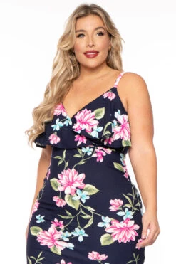 Plus Size Eden Floral Dress- Navy 6 Plus Size Eden Floral Dress- Navy -Kitchensuppliesdeal curvy sense dresses plus size eden floral dress navy 31181663076449