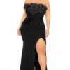 Plus Size Eliora Ruffled Dress- Black -Kitchensuppliesdeal curvy sense dresses plus size eliora ruffled dress black 30549090369633