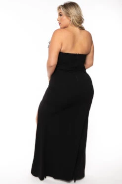 Plus Size Eliora Ruffled Dress- Black 4 Plus Size Eliora Ruffled Dress- Black -Kitchensuppliesdeal curvy sense dresses plus size eliora ruffled dress black 30549090828385