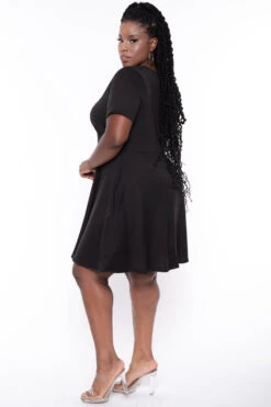 Plus Size Ellie Flare Dress - Black 5 Plus Size Ellie Flare Dress - Black -Kitchensuppliesdeal curvy sense dresses plus size ellie flare dress black 29448690761825