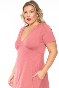Plus Size Ellie Flare Dress - Mauve -Kitchensuppliesdeal curvy sense dresses plus size ellie flare dress mauve 30345928147041